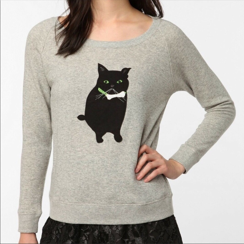 OU black cat sweater by Peter Jensen